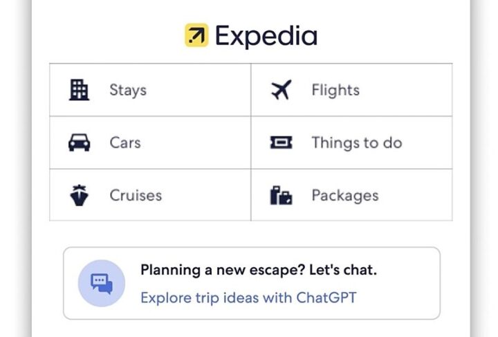 旅行計画をChatGPTに相談（Expedia）
