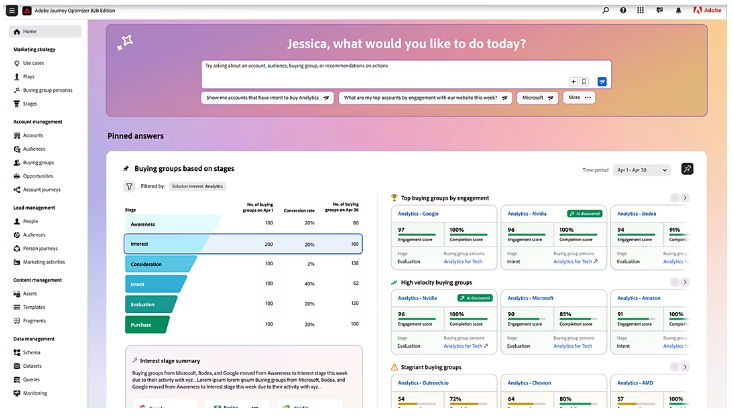 アドビ、生成AI搭載の「Journey Optimizer B2B Edition」で購買グループ向けマーケティングを刷新