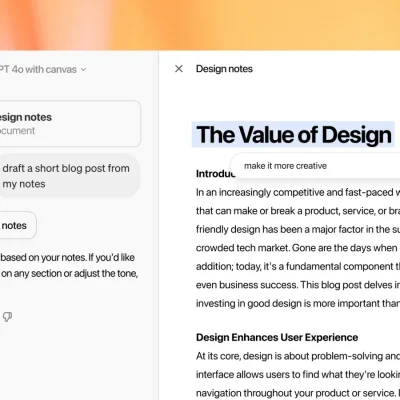 ChatGPTが新機能「canvas」でAIとの共同作業が劇的に向上、執筆やコーディングがより効率的に