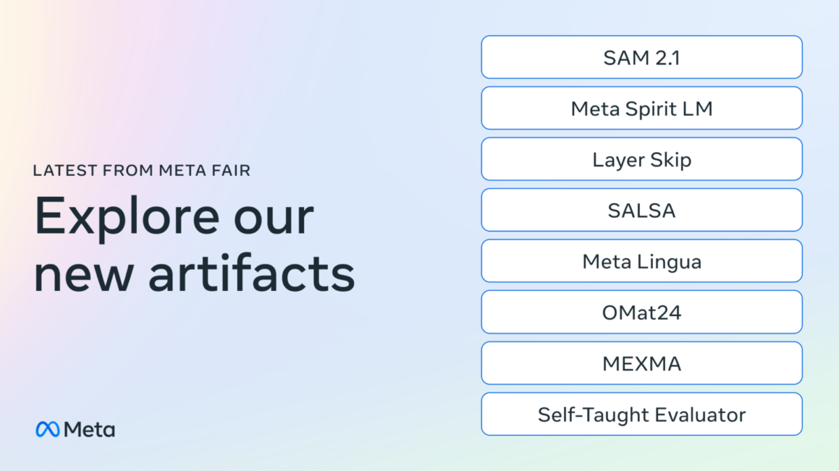 Meta FAIR、「SAM 2.1」や「Spirit LM」など最新AI研究成果を一挙公開