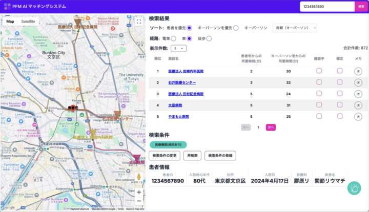 PFM AIマッチングシステムの特長