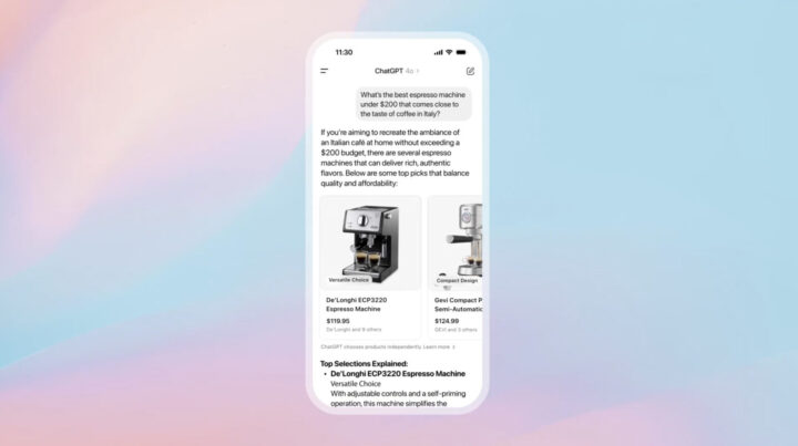 ChatGPTがショッピング支援機能で買い物体験を刷新！製品検索・比較・購入をアプリ内で実現