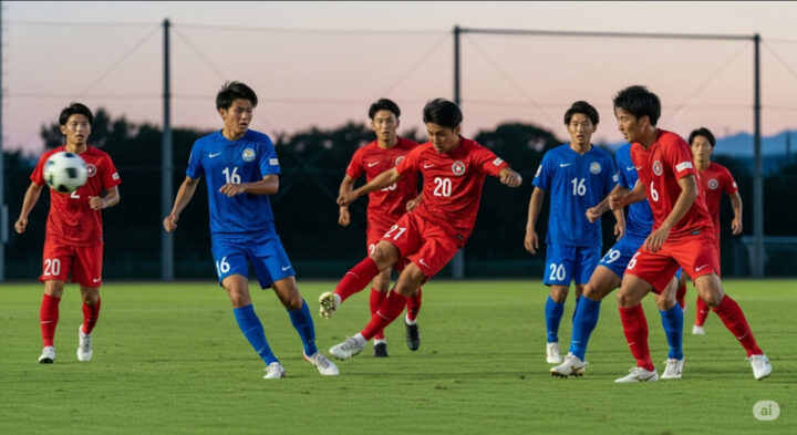 サッカーの試合風景画像を生成して比較　GEMINI