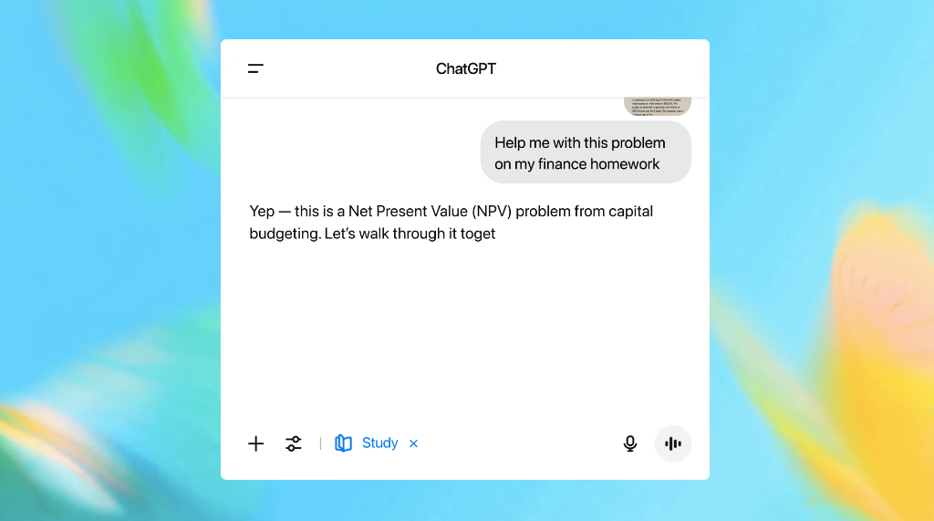 OpenAIがChatGPTに学習モードを追加、段階的問題解決で深い理解を促進する新機能を提供開始