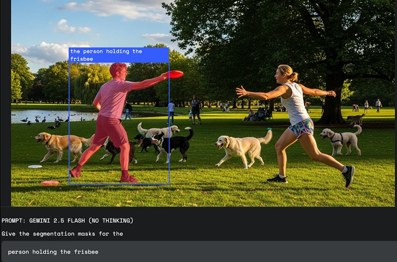 Googleが会話型画像セグメンテーション機能をGemini 2.5に実装、自然言語で複雑な条件指定による物体認識を実現
