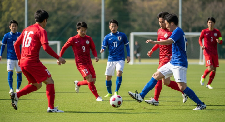サッカーの試合風景動画を生成して比較