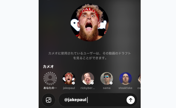 カメオ機能で自分や友人を登場させる