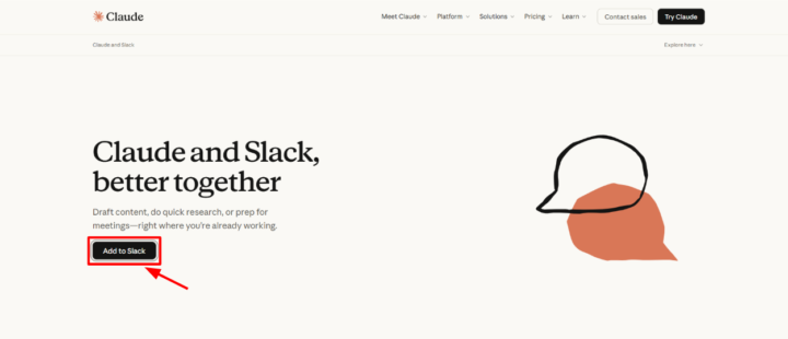 Add to SlackからSlackにClaudeをインストール