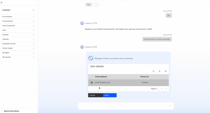 watsonx Orchestrateの事前構築済みエージェント