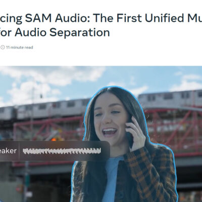 MetaがSAM Audioを発表、テキストや視覚プロンプトで音声分離を実現
