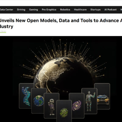 NVIDIAが業界横断型のオープンAIモデル群を公開、物理AI・ロボティクス・自動運転分野に注力