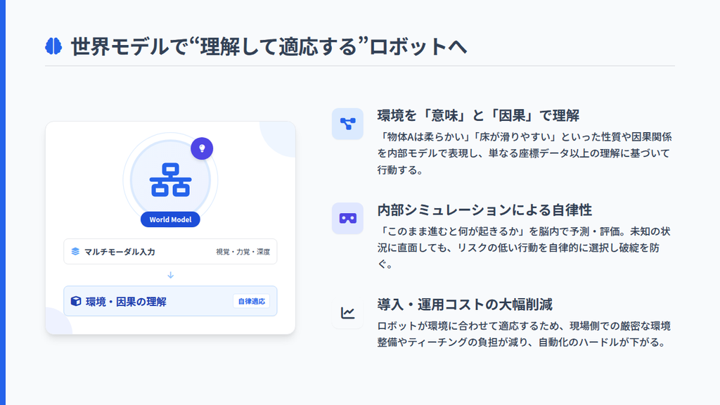 世界モデルがロボティクスにもたらす変化とは？