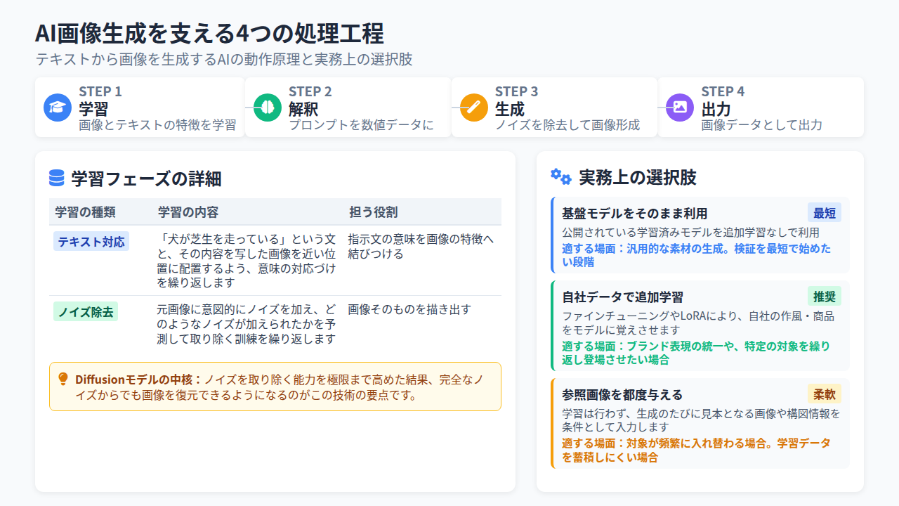 AIによる画像生成の基本的な仕組み